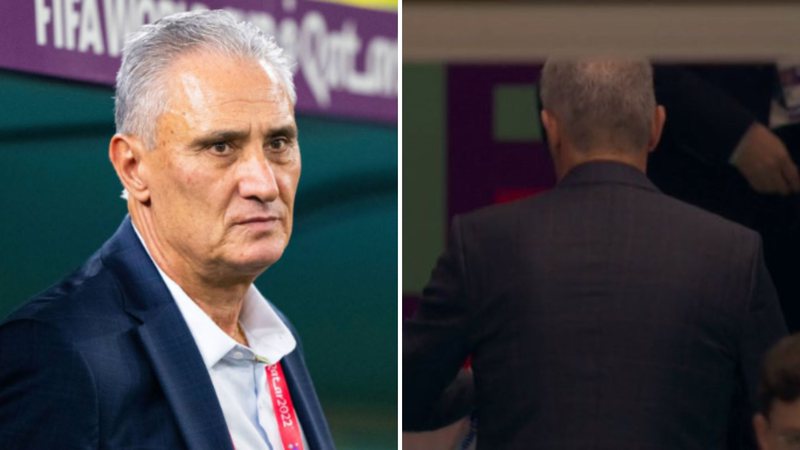 Tite, técnico da seleção brasileira, 'vira as costas' para os jogadores após eliminação do Brasil e recebe críticas: "Covarde" - Reprodução/Youtube/TV Globo