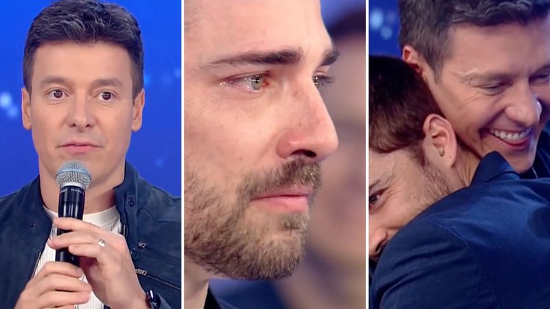 Rodrigo Faro dá presente inacreditável e faz galã da Record chorar: "Humildade" - Reprodução/ Record TV