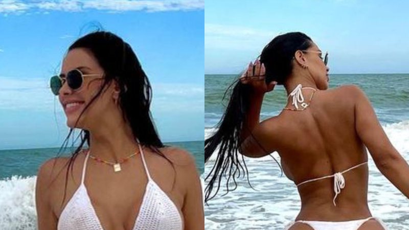 Ex-BBB Ivy Moraes toma banho de mar com maiô branco e exibe corpo surreal: "Sereia" - Reprodução/Instagram