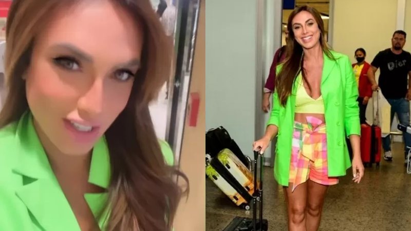 Nicole Bahls desembarcou em Fortaleza para a Farofa da Gkay - Reprodução/Instagram/Webert Belício/Agnews