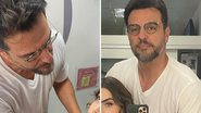 O ator Rodrigo Lombardi se arrisca como maquiador de Jade Picon no camarim da Globo; veja - Reprodução/Instagram