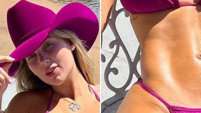 A influenciadora Virgínia Fonseca renova bronzeado com biquíni minúsculo e chapéu de cowboy: "Agro Girl" - Reprodução/Instagram