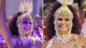 Dois meses após dar à luz, Viviane Araújo se joga no samba com look transparente cheio de brilho em desfile no Rio; veja - Reprodução/AgNews