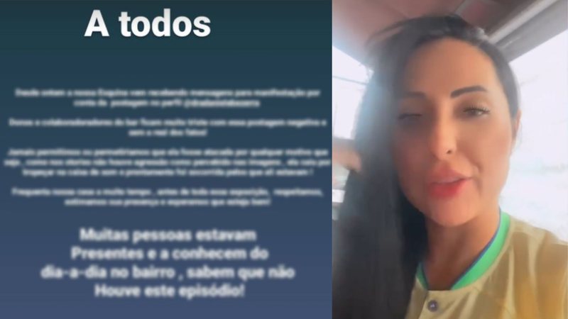 Bar se manifesta e nega agressão contra irmã de Deolane - Reprodução/Instagram