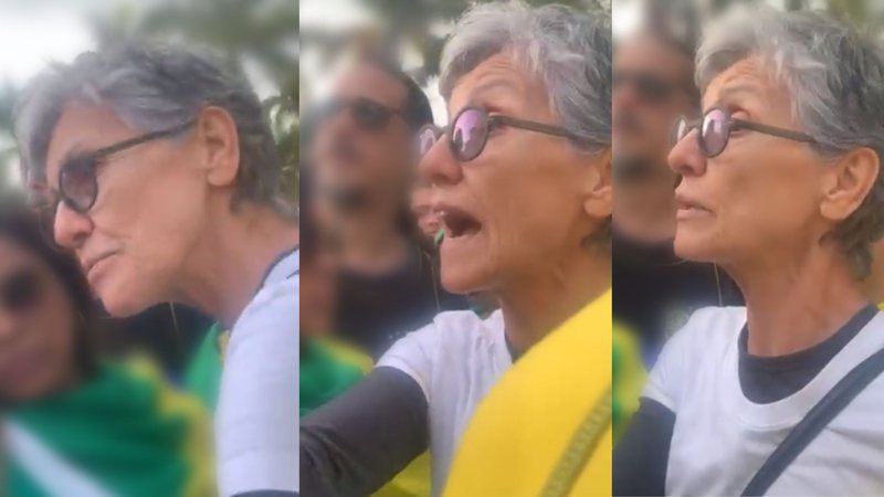 Cássia Kis volta a causar em protesto pró-Bolsonaro - Reprodução/Twitter