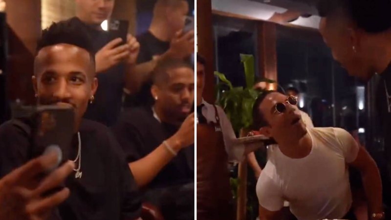 E a pensão? Éder Militão é flagrado comendo bife com folha de ouro em churrascaria no Catar - Reprodução/ Instagram