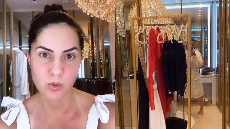 Graciele Lacerda exibiu o closet luxuoso que mantém em seu tríplex com Zezé di Camargo - Reprodução/Instagram