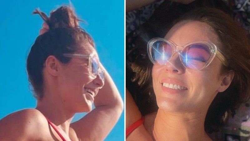 A atriz Paolla Oliveira curte dia em praia e exibe corpão de biquíni vermelho: "Inquieta!" - Reprodução/Instagram