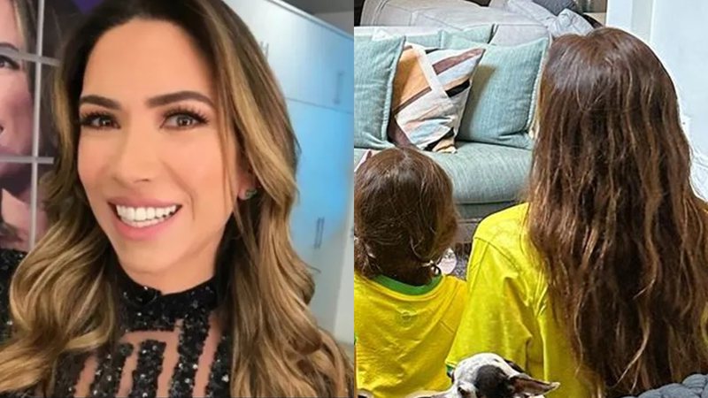 Patrícia Abravanel exibiu parte de sua sala luxuosa para assistir a um jogo da Copa do Mundo - Reprodução/Instagram