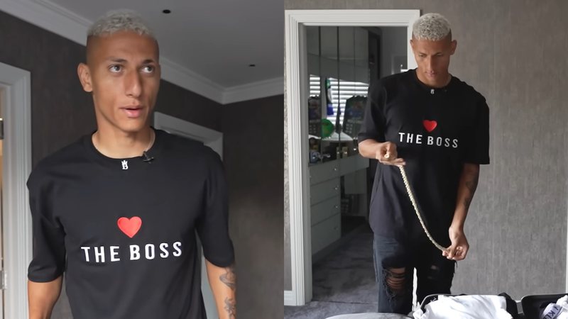 Richarlison detalhou os itens de luxo que está levando para a Copa do Mundo no Catar - Reprodução/YouTube