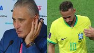 Tite comentou sobre a lesão que Neymar sofreu no primeiro jogo da Copa do Mundo no Catar - Reprodução/Globo