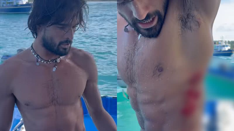 Affair de Grazi Massafera, Marlon Teixeira aparece sangrando muito após acidente de surf - Reprodução/Instagram