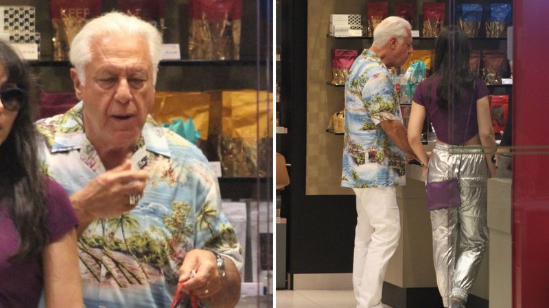 Imagem Raridade: Antonio Fagundes é flagrado com a esposa jovial em passeio no shopping