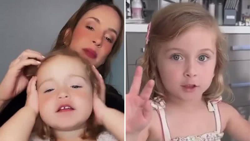 A pequena Bela, filha de Claudia Leitte, choca ao falar em outro idioma perfeitamente: "Chorando aqui" - Reprodução/Instagram