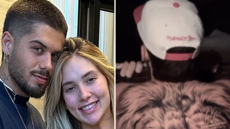 O cantor Zé Felipe faz tatuagem gigantesca nas costas e Virginia Fonseca critica novo hábito do marido: "Feiura" - Reprodução/Instagram