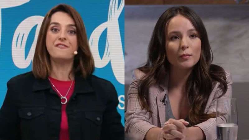 Catia Fonseca saiu em defesa de Larissa Manoela ao comentar a polêmica envolvendo a atriz - Reprodução/Band/Globo