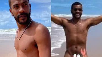 Samuel de Assis curtiu um dua endolarado em uma praia de nudismo - Reprodução/Instagram