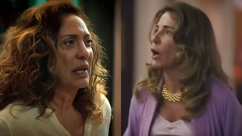 Terra e Paixão: Após flagrar encontro, Irene surta e parte para cima de Agatha - Reprodução/TV Globo