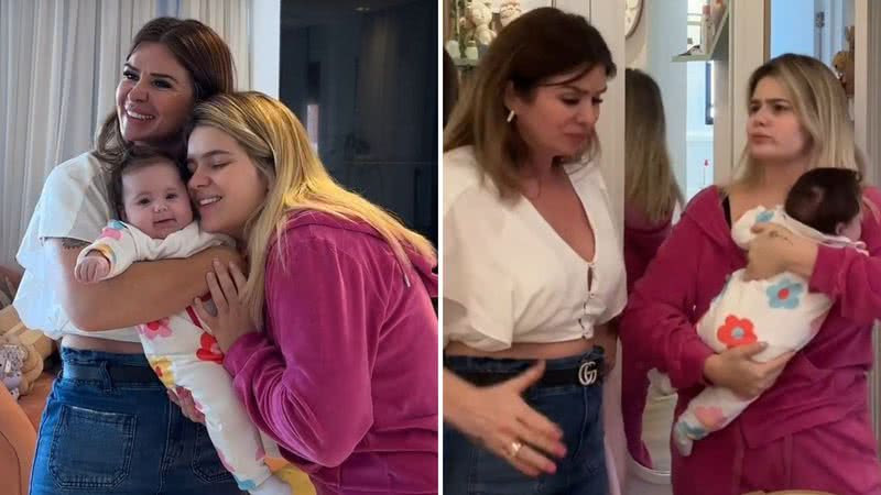 Em um vídeo bem-humorado, Viih Tube e a mãe, Viviane Di Felice, entram em conflito com cuidados da pequena Lua, filha da influenciadora: "Não superou!" - Reprodução/Instagram