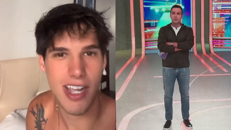 Gabriel Fop debochou de Tadeu Schmidt após o discruso - Reprodução/Globo/Instagram