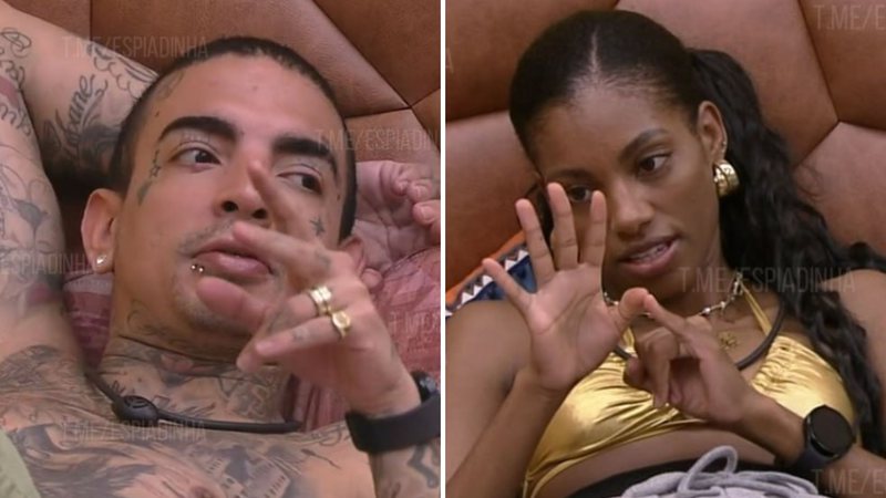 A angolana Tina dá presente significativo a MC Guimê antes do paredão do Big Brother Brasil 23: "Com você" - Reprodução/Globo