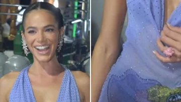 A atriz Bruna Marquezine brinca com decote em vestido coladinho no Carnaval de Salvador; confira os cliques - Reprodução/AgNews