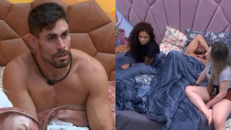 BBB23: Cara de Sapato chama Paula para dormir na cama e Amanda reage: "No chão" - Reprodução/ Globo