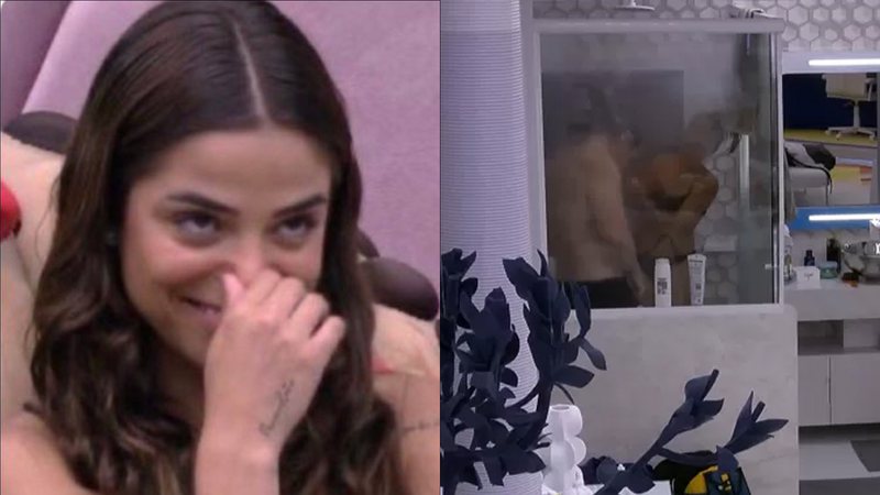 BBB23: Key Alves entra no banho com Gustavo e faz proposta picante: "Fazer p*taria" - Reprodução/TV Globo