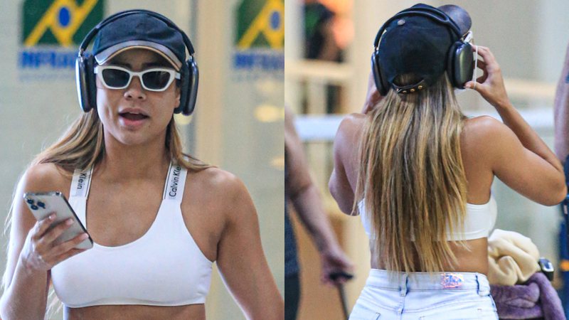 De top e shortinho, Lexa atrai olhares com corpo escultural no aeroporto - AgNews