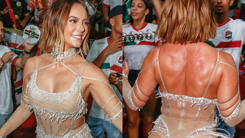 Paolla Oliveira arrasa com look transparente em noite de samba e não esconde nada - AgNews/Paulo Tauil