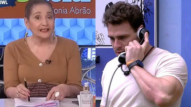 Sonia Abrão expôs uma mentira que Gustavo tentou contar ao atender o Big Fone no BBB23 - Reprodução/RedeTV!/Globo