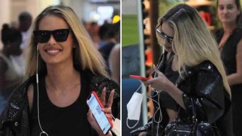 A modelo Yasmin Brunet chama atenção com simpatia e bolsa de R$ 21 mil em aeroporto do Rio; veja imagens - Reprodução/AgNews