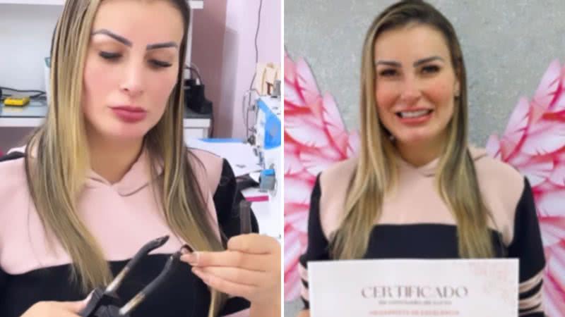 Andressa Urach aposta em nova profissão após voltar ao trabalho adulto: "Simplesmente amei" - Reprodução/Instagram