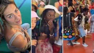Os artistas Bruno Gagliasso e Giovanna Ewbank causam alvoroço em festa escolar dos filhos, Titi e Bless: "Arrasou" - Reprodução/Instagram