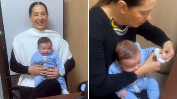 Com apenas 5 meses, Claudia Raia faz o primeiro RG do filho: "Consciente!" - Reprodução/Instagram