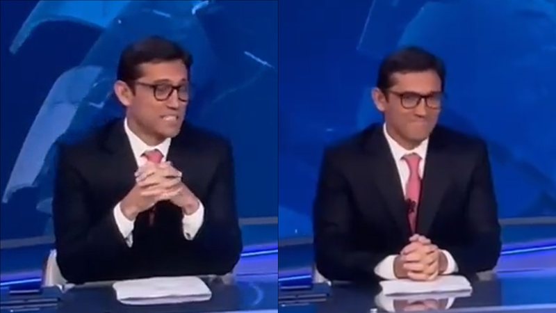 Ao vivo, âncora do 'Jornal da Band' se emociona e revela fatalidade: "Faleceu" - Reprodução/Band