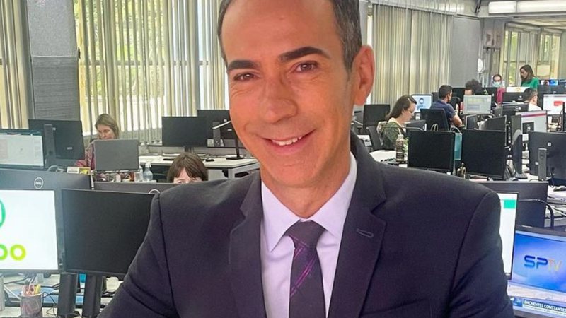 Cesar Tralli levou a filha para conhecer seu trabalho na Globo - Reprodução/Instagram