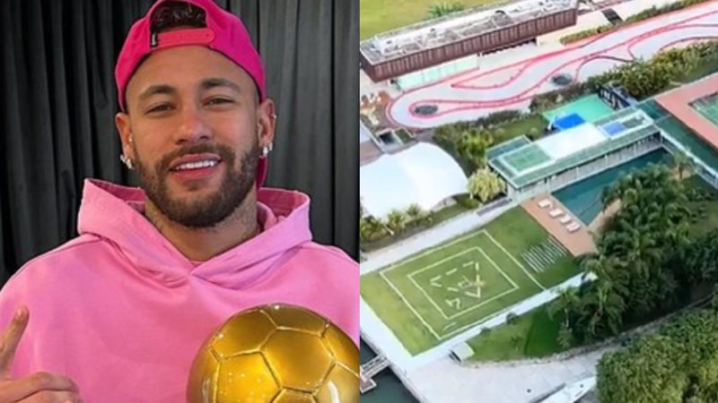 A mansão luxuosa de Neymar - Reprodução/ Instagram e Twitter