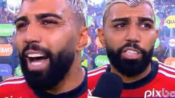 Gabigol dá coice em repórter da SporTV ao vivo - Reprodução/SporTV