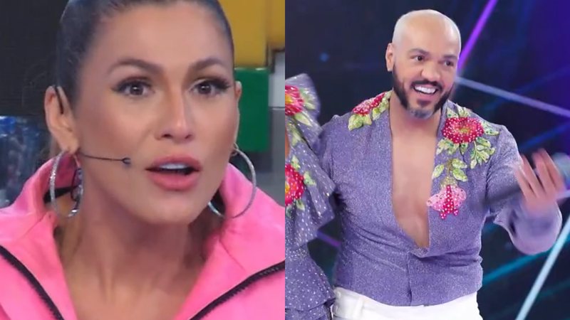 Lívia Andrade menciona partes íntimas de Belo no 'Dança dos Famosos' - Reprodução/TV Globo