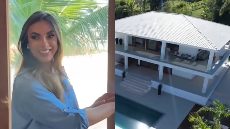 Nicole Bahls deu detalhes de sua nova mansão luxuosa - Reprodução/RecordTV