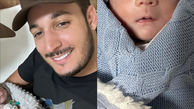 Filho do sertanejo Barretto deixa UTI e é apresentado aos fãs: "Papai ama" - Reprodução/Instagram