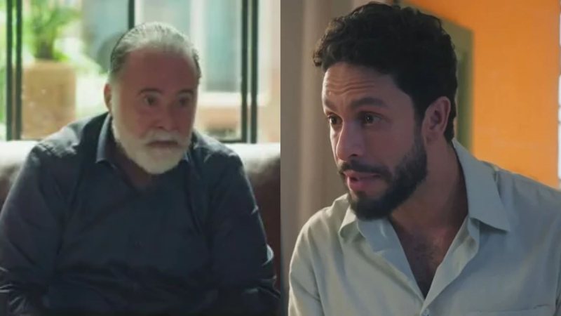 Terra e Paixão: Ciente de golpe, Antônio promete 'vida boa' para Luigi - Reprodução/TV Globo