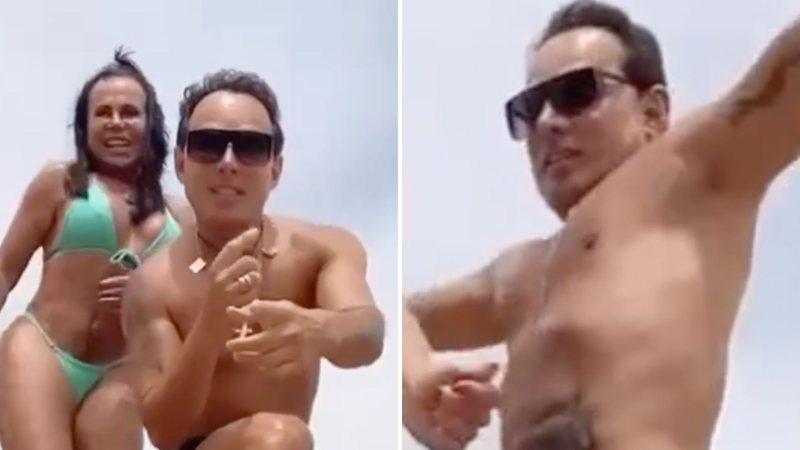 Imagem Marido de Gretchen é criticado ao rebolar e 'bater as asas' em vídeo ousado: "Queria desver"