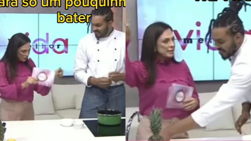 Apresentadora ironiza receita de chef ao vivo e gera polêmica - Reprodução/Rede Vida e Instagram