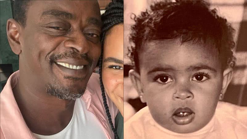 Filha de Seu Jorge esbanja beleza em clique raríssimo com o pai: "Lindona" - Reprodução/Instagram