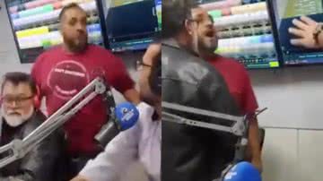 Homem invade rádio e agride apresentadores ao vivo - Reprodução/Twitter