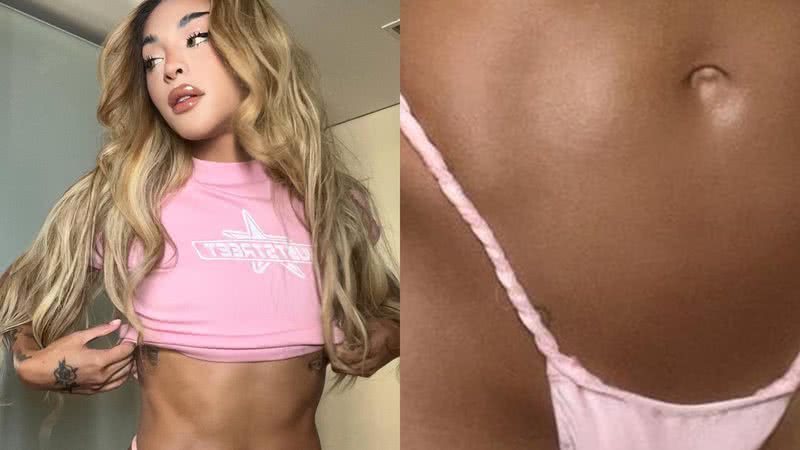 Pabllo Vittar posou só de top e calcinha fio-dental nas redes sociais - Reprodução/Instagram