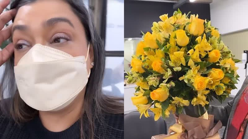 Preta Gil foi recebida com flores ao voltar ao trabalho - Reprodução/Instagram