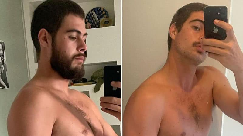 Rafa Vitti choca com antes e depois de rotina intensa de exercícios: "Empolgado" - Reprodução/Instagram